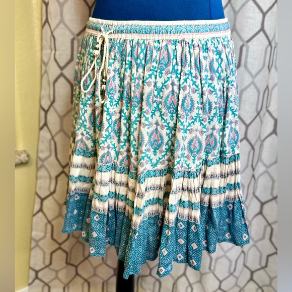 EUC Spell & the Gypsy Collective Sage Oracle Multi Color Bohemian Mini Skirt - Picture 7 of 12